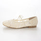 【新品預訂】日本製 Launa Lea 花卉蕾絲漁網芭蕾舞鞋 (B7612A)(象牙色 / Ivory Z）