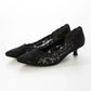 【新品預訂】日本製 Launa Lea  4cm踭 花卉蕾絲高跟鞋(620) (黑Z / Black Z）