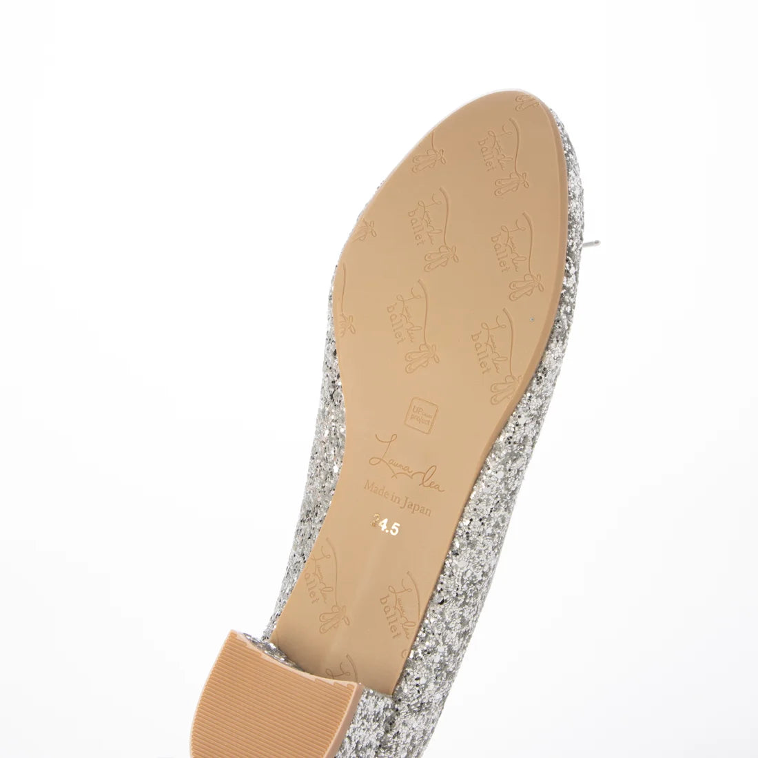 日本製 Launa lea 3.5cm 踭圓頭跟芭蕾高跟鞋 ( B5601A ) (銀色/Silver )