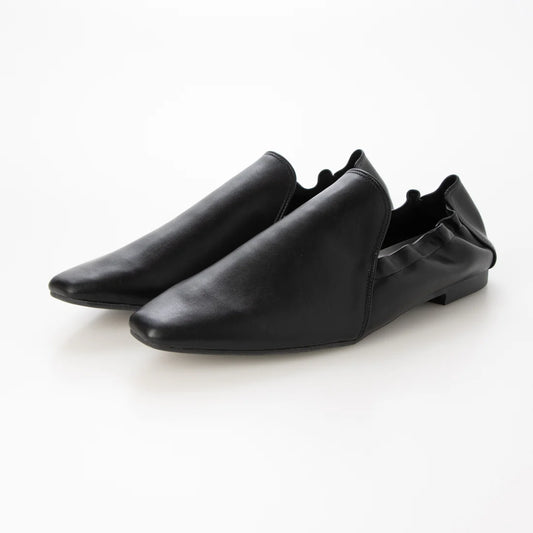 【新品預訂】日本製 Lauf Oletta  [All Weather] 全天候 柔軟褶皺平底鞋（LRP143 BLACK）