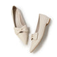 【新品預訂】日本製 Launa lea 尖頭蝴蝶結平底鞋（615）(象牙白 /  Ivory)