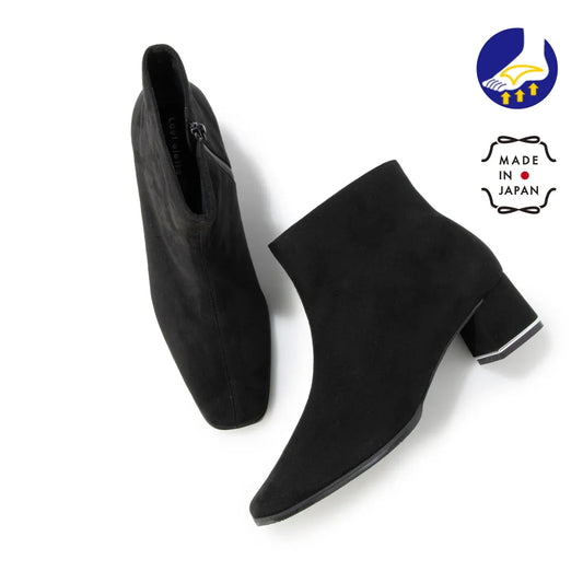 【新品】日本製 Lauf Oletta  5cm踭 足弓支撐短靴（LM119 BLACK-S）(黑色)（LRM119)