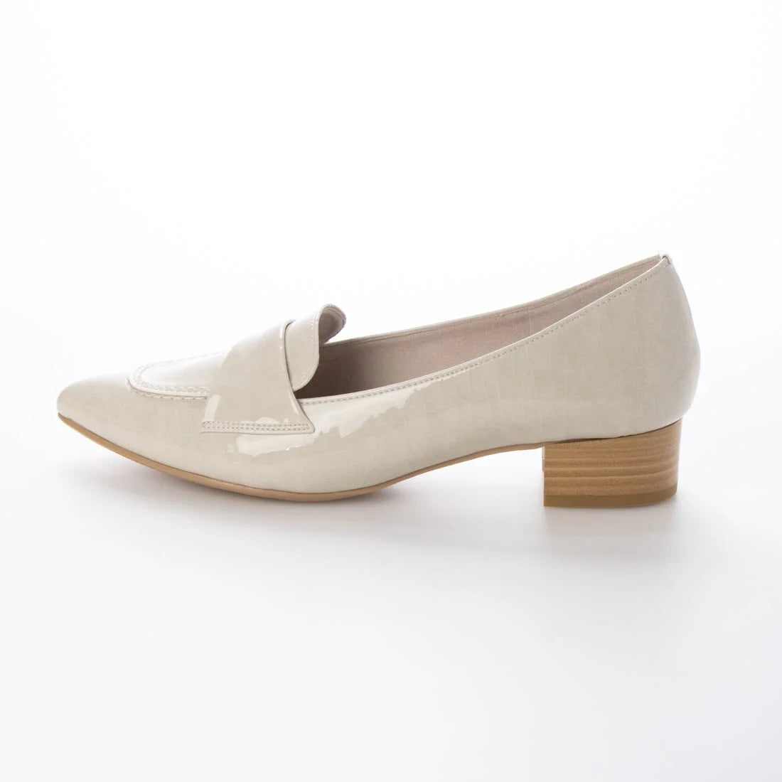 【新品預訂】日本製 Launa lea [雨天應對] 3.5cm粗跟抗水樂福鞋 (R9009) Ivory E