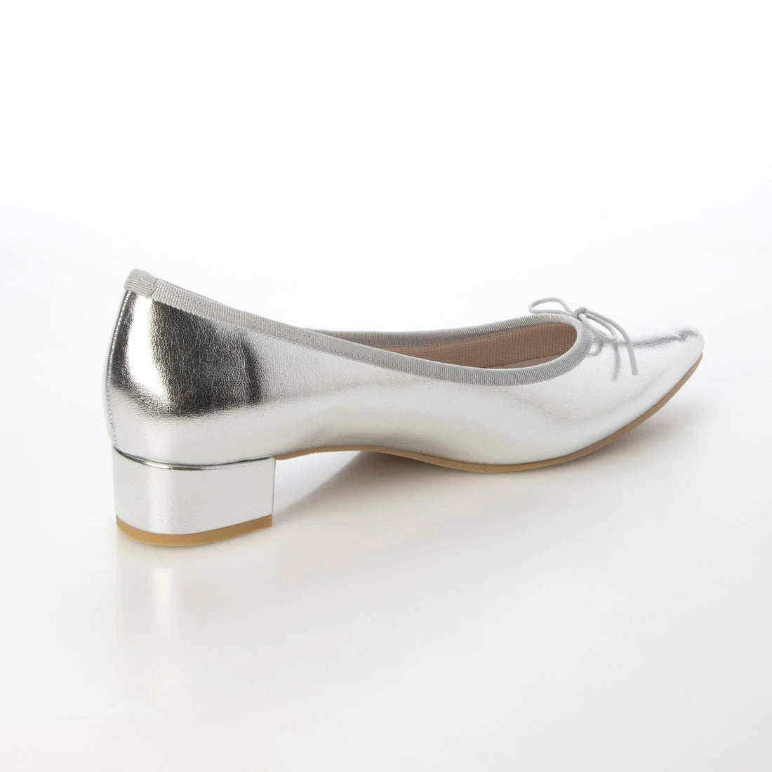 日本製 Launa lea 3.5cm踭蝴蝶結尖頭芭蕾晴雨鞋 ( RB9001A ) (銀色/Silver)