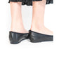日本製【珍珠色調防水】Emma Francis 真皮 圓頭平底芭蕾舞鞋(02b-L M101)(Black Leather Mylar)（ブラック レザーマイラー）