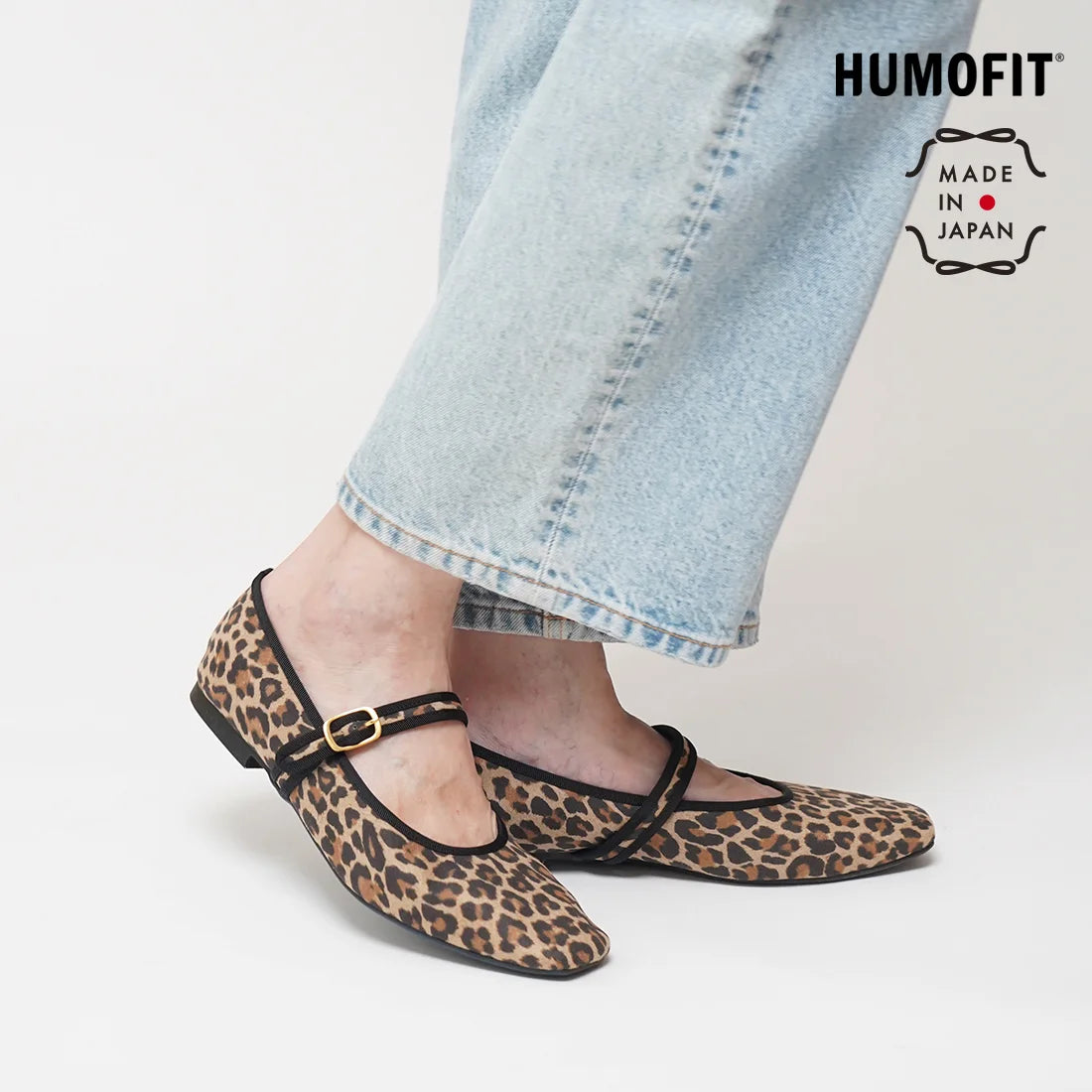 日本製 Lauf Oletta 方頭瑪莉珍鞋 (LH115 LEOPARD-S) (豹紋)