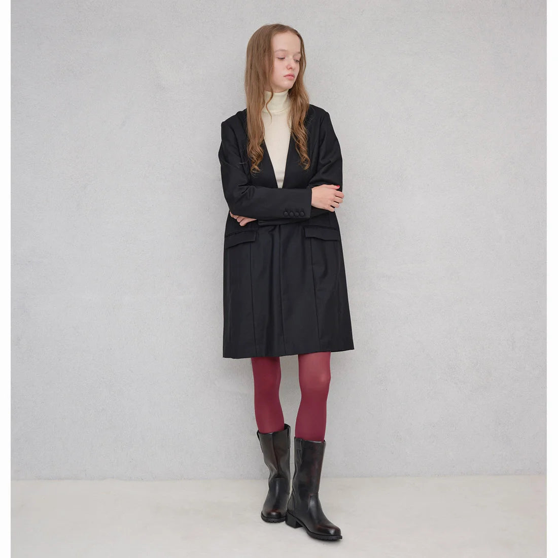 【新品預訂】Launa Lea 4cm踭中筒工程靴（S158）(深棕色／D Brown)