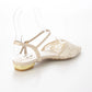 【新品預訂】日本製 Launa Lea 花卉蕾絲漁網綁帶涼鞋 (600A)(象牙色Z / Ivory Z）
