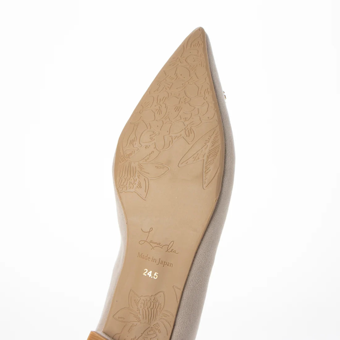 日本製 Launa Lea 寶石尖頭平底高跟鞋 (483) (L 米色 Z / L Beige Z)