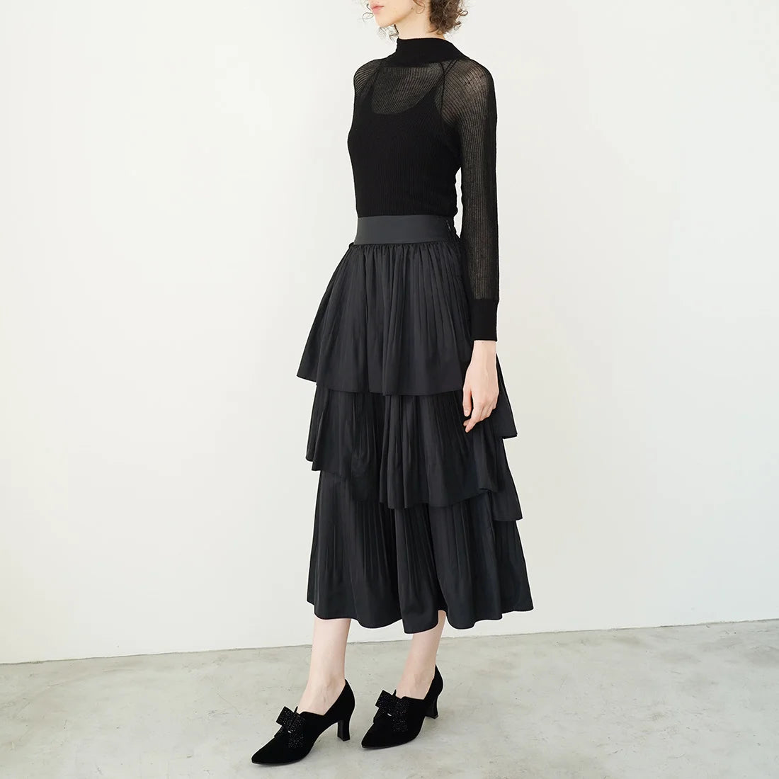 日本製 Launa Lea 7cm絲絨蝴蝶結短靴(585) (黑色 / Black Z/C)