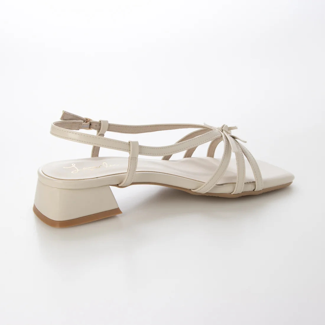 【新品預訂】日本製 Launa Lea 3.5cm踭 迷你蝴蝶結綁帶涼鞋 (628)(象牙色/ Ivory)