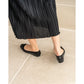 日本製【珍珠色調防水】Emma Francis 真皮 圓頭平底芭蕾舞鞋(02b-L M101)(Black Leather Mylar)（ブラック レザーマイラー）