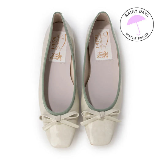 【新品預訂】日本製 Launa lea Rainyday 防水方頭芭蕾鞋 (RB7403A)(薄荷綠E / Mint E )