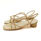 【新品預訂】日本製 Launa Lea 3.5cm踭交叉線帶涼鞋 (626)(杏色 Z/C / Beige Z/C)