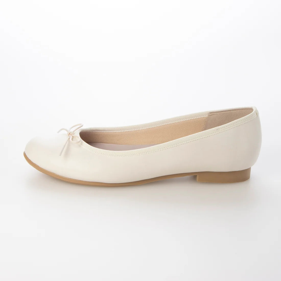 日本製 Launa lea 蝴蝶結圓頭啞面芭蕾晴雨鞋( RB1001A ) (白色/White)