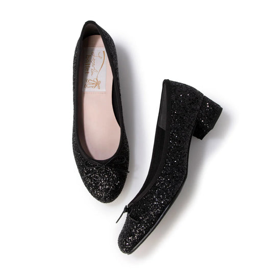日本製 Launa lea 3.5cm 踭圓頭跟芭蕾高跟鞋 ( B5601A ) (黑色/Black)