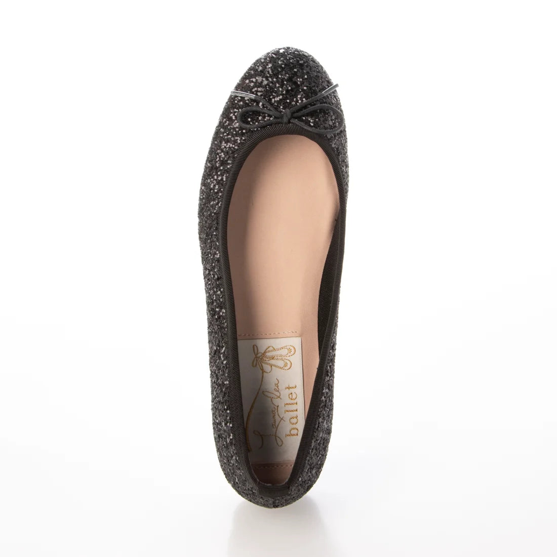 日本製 Launa lea 閃耀亮片圓頭芭蕾鞋 ( B1601A ) (黑色/Black)