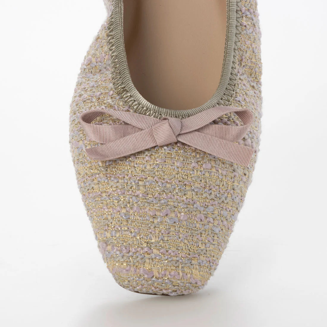 【新品預訂】日本製Lauf Oletta 織物材質柔軟褶皺無縫一體式芭蕾舞鞋 ( LH109 ROSE-Z ) (玫瑰色)