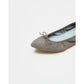 日本製【珍珠色調防水】Emma Francis 真皮 尖頭平底芭蕾舞鞋(01b-L S154)(Dark Grey leather suede) （ダークグレー レザースエード）