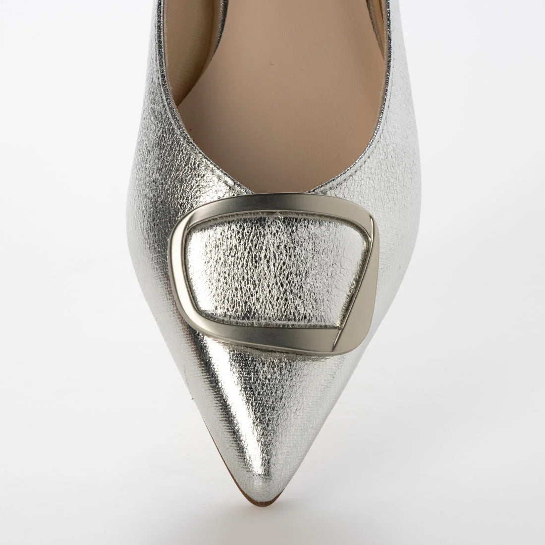 【新品預訂】日本製 Lauf Oletta [All Weather] 全天候 防水尖頭金扣平底鞋（LRH127 Silver) (銀色)