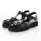 【新品預訂】日本製 Lauf Oletta T型帶3cm厚底涼鞋 (LP148 Black)(黑色)