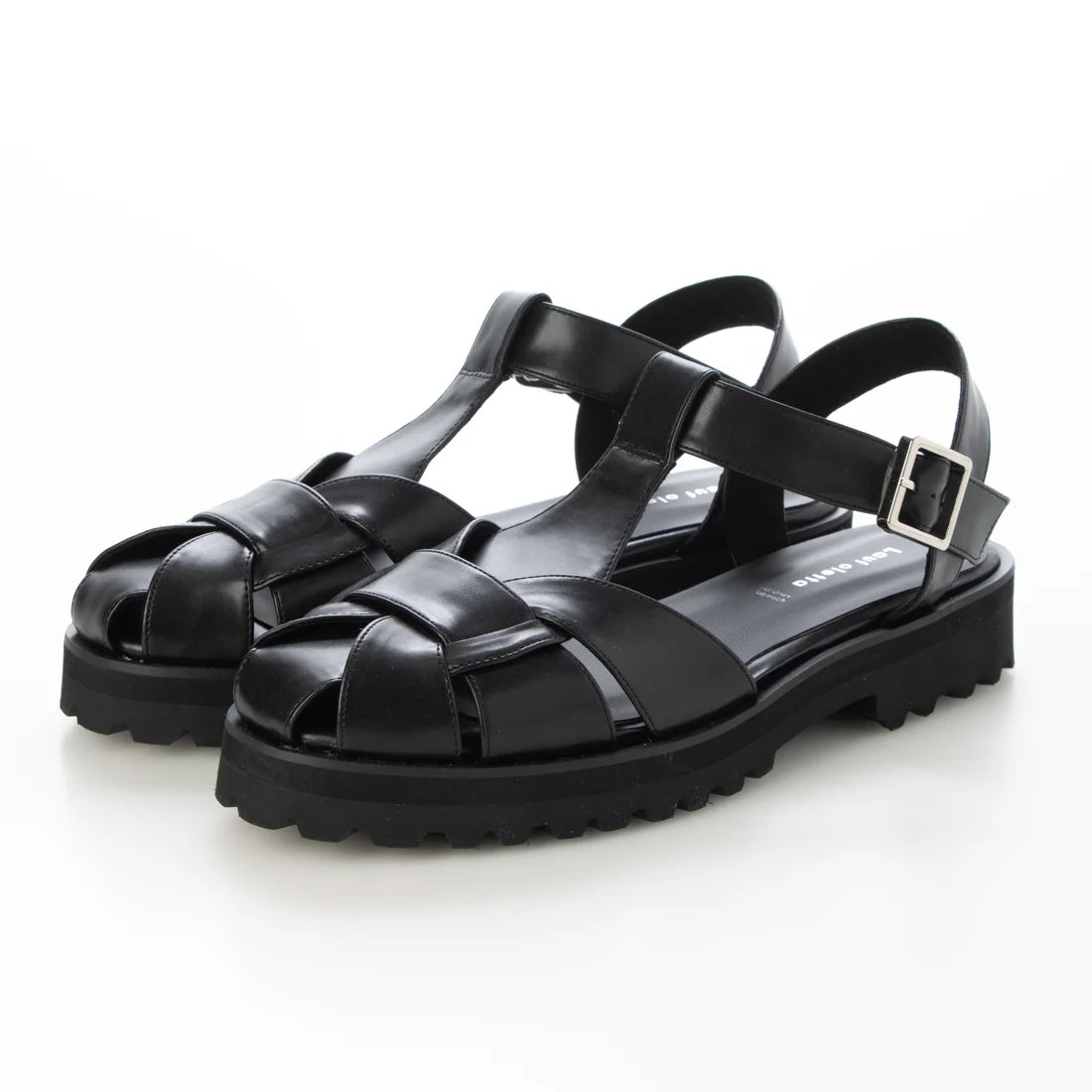 【新品預訂】日本製 Lauf Oletta T型帶3cm厚底涼鞋 (LP148 Black)(黑色)