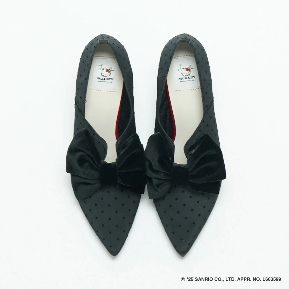 【限定品預訂】售完即止【HELLO KITTY × Launa lea 特別聯名】日本製7cm踭蝴蝶結高跟鞋 (612K)(黑色/Black Z/C)