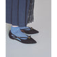 【新品預訂】日本製Emma Francis 緞面側平底鞋（黑色）( 07f-ST 101) Black