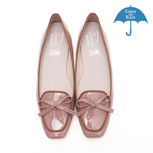 【新品預訂】日本製 Launa lea 晴雨兼用 方頭芭蕾樂福鞋( RB8401A ) (藕粉色/ Mauve-EC)