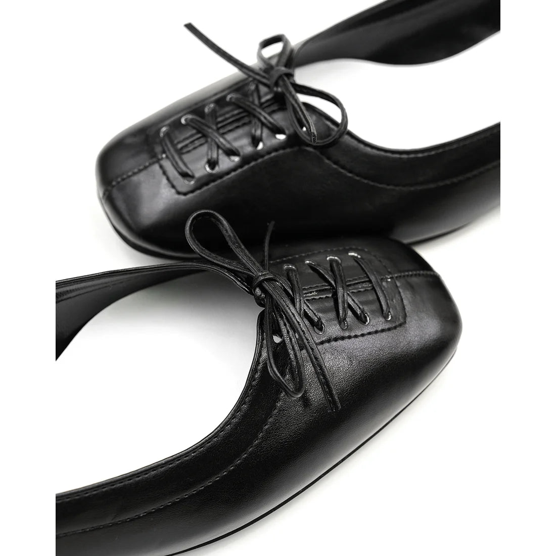 【新品預訂】日本製Emma Francis  綁帶蝴蝶結平底鞋（黑色）(03ab-M 101)