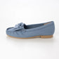 【新品預訂】日本製 Launa lea 蝴蝶結流蘇軟皮鞋（635）(藍灰色/Bluegray-S)