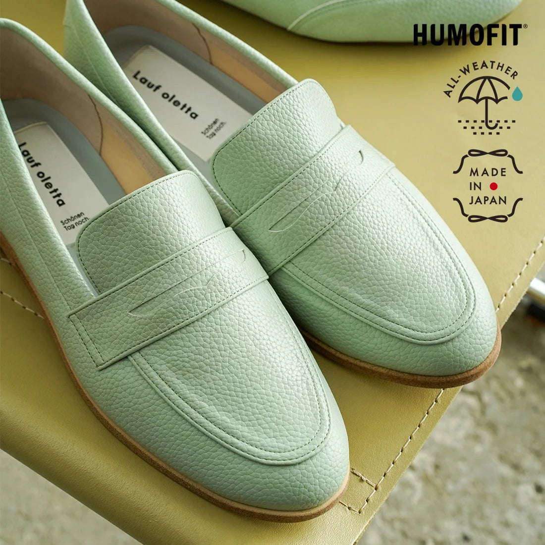 【新品預訂】日本製 Lauf Oletta [All Weather] 全天候柔軟便士樂福鞋 (LRH104A MINT) (薄荷色)