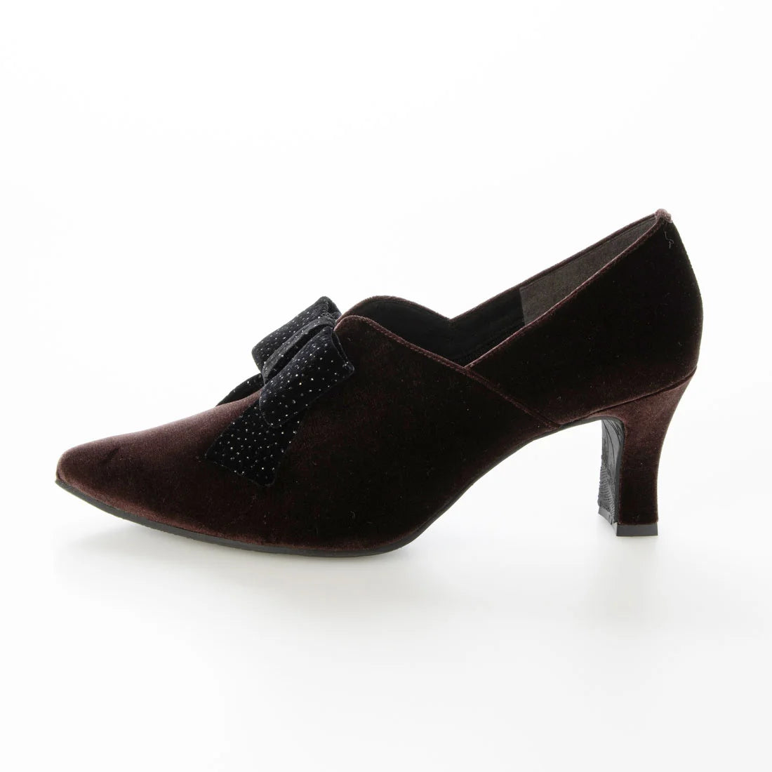 【新品預訂】日本製 Launa Lea 7cm絲絨蝴蝶結短靴(585) (深棕色 / D Brown )