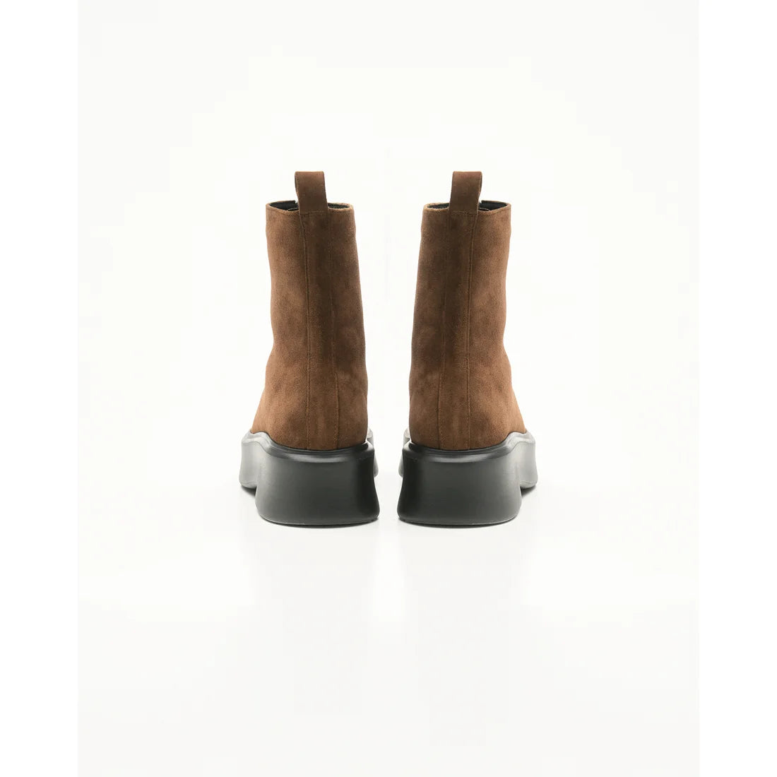 【新品預訂】日本製Emma Francis ［雨天應對］防水厚底前拉鍊靴子（棕色 絲絨皮革）(9013a-L V105)