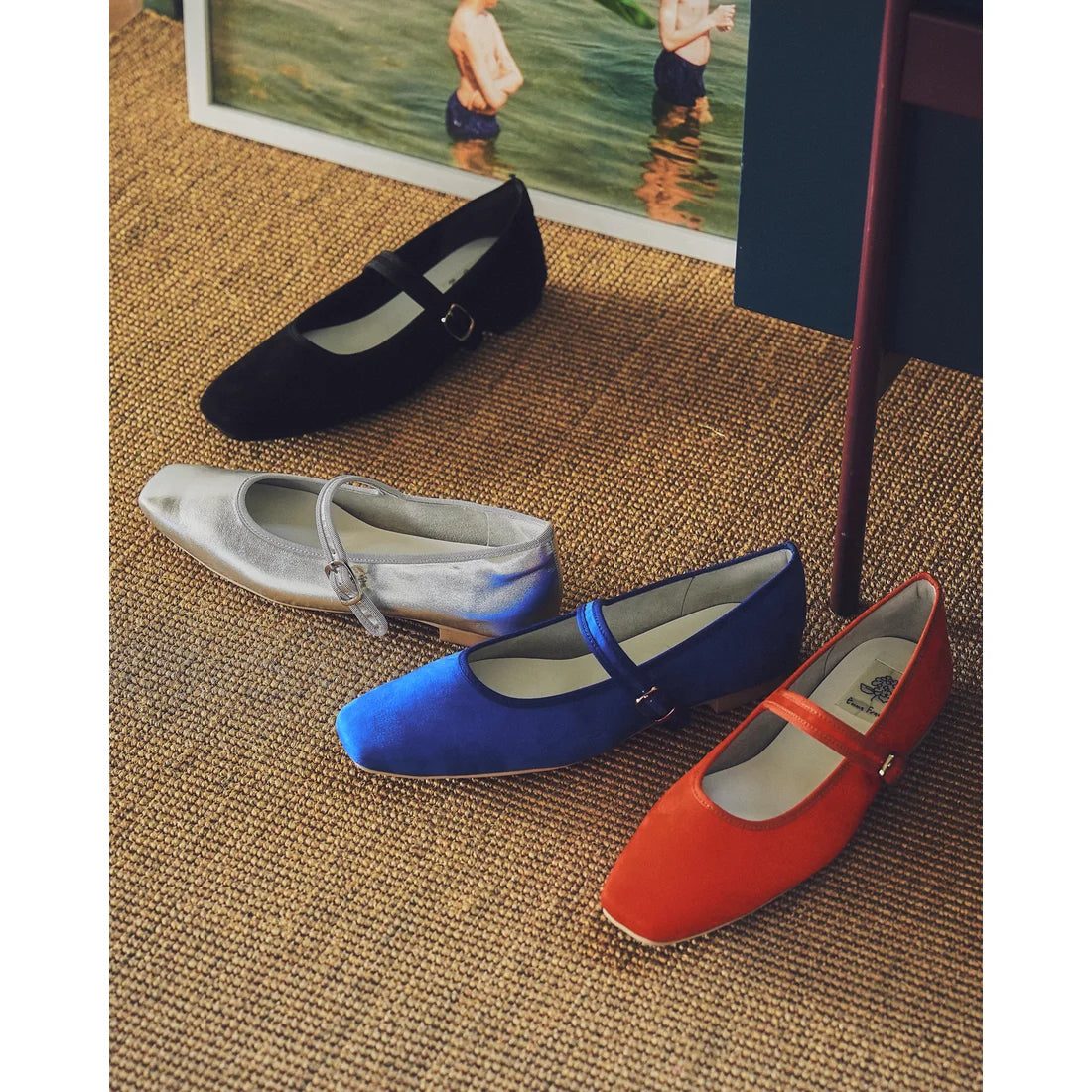 【新品預訂】日本製Emma Francis  防撥水方頭瑪麗珍（黑色絨面）(2001g S101)