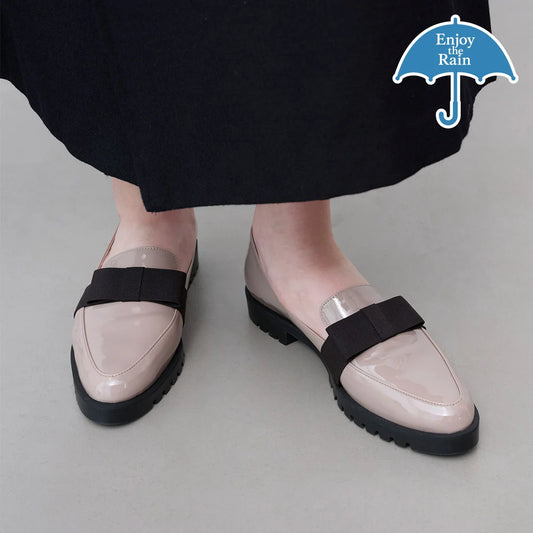 【新品預訂】日本製 Launa lea Rainy Day 寛帶晴雨樂福鞋 (R9021)  (灰啡色/ Greige E)