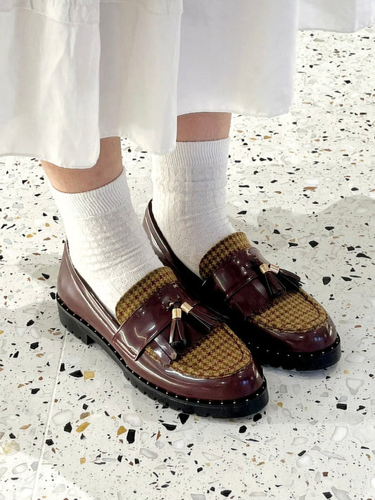 【新品預訂】日本製 Launa lea 流蘇樂福鞋(SP035)(Bordeaux/C / 酒紅色/C)