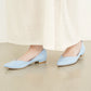 日本製Launa Lea 金線V口剪裁平底鞋・淺藍（2cm金屬跟）（0492A / 0492 / L blue ）