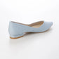 日本製Launa Lea 金線V口剪裁平底鞋・淺藍（2cm金屬跟）（0492A / 0492 / L blue ）