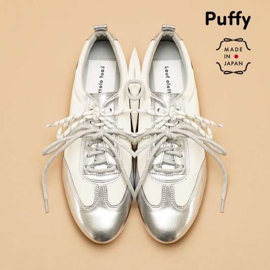 【新品預訂】日本製 Lauf Oletta 雙色混搭鞋帶輕盈運動鞋 (LP147 SILVER/C) (銀色)