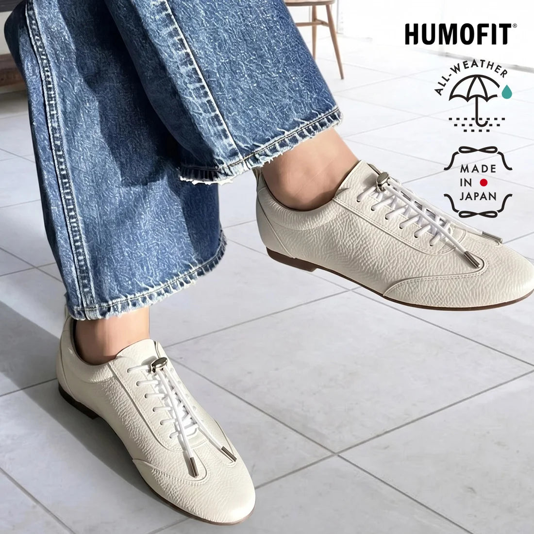 日本製 Lauf Oletta [All Weather] 全天候柔軟繫帶芭蕾鞋 (LRH105 WHITE) (白色)