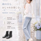 【新品預訂】日本製 Launa Lea 晴雨兩用彈力方頭短靴 (R9024) ( 象牙色 / Ivory )