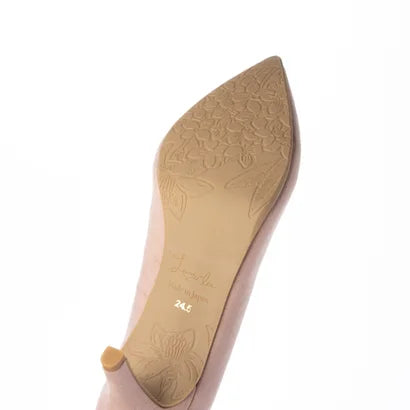日本製 Launa Lea 7cm後背雙蝴蝶結尖頭高跟鞋(0588) (L粉色S / L Pink S)