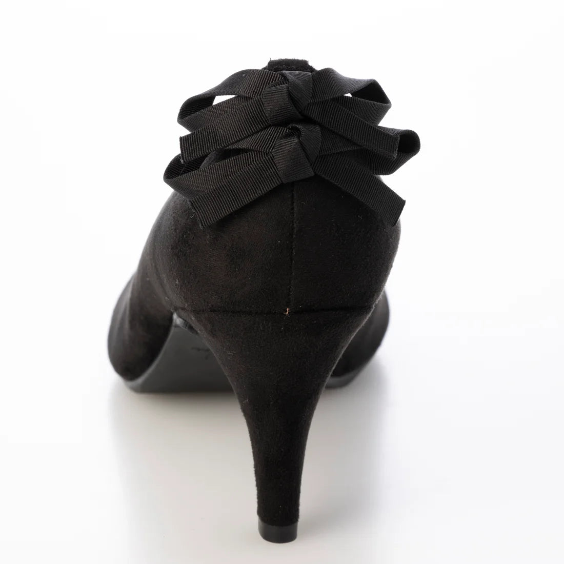 日本製 Launa Lea 7cm後背雙蝴蝶結尖頭高跟鞋(0588) (黑色S / Black S)