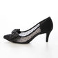 日本製 Launa Lea 7cm 水鑽緞帶薄紗高跟鞋 (0594) (黑色Z / Black Z)
