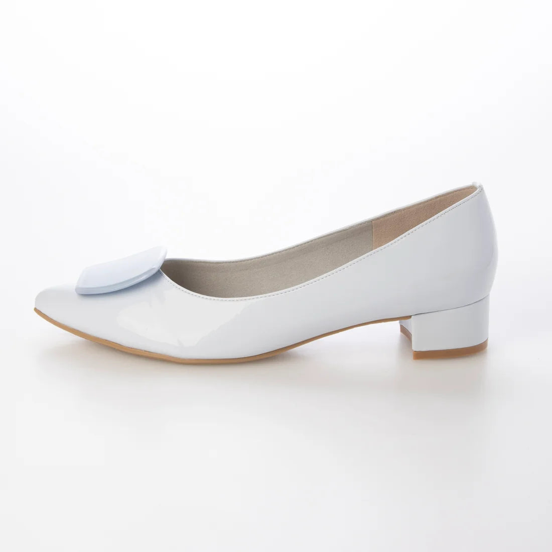 日本製 Launa Lea 3.5cm 透明方扣環尖頭高跟鞋 (0590) (L 藍色 E / L Blue E)