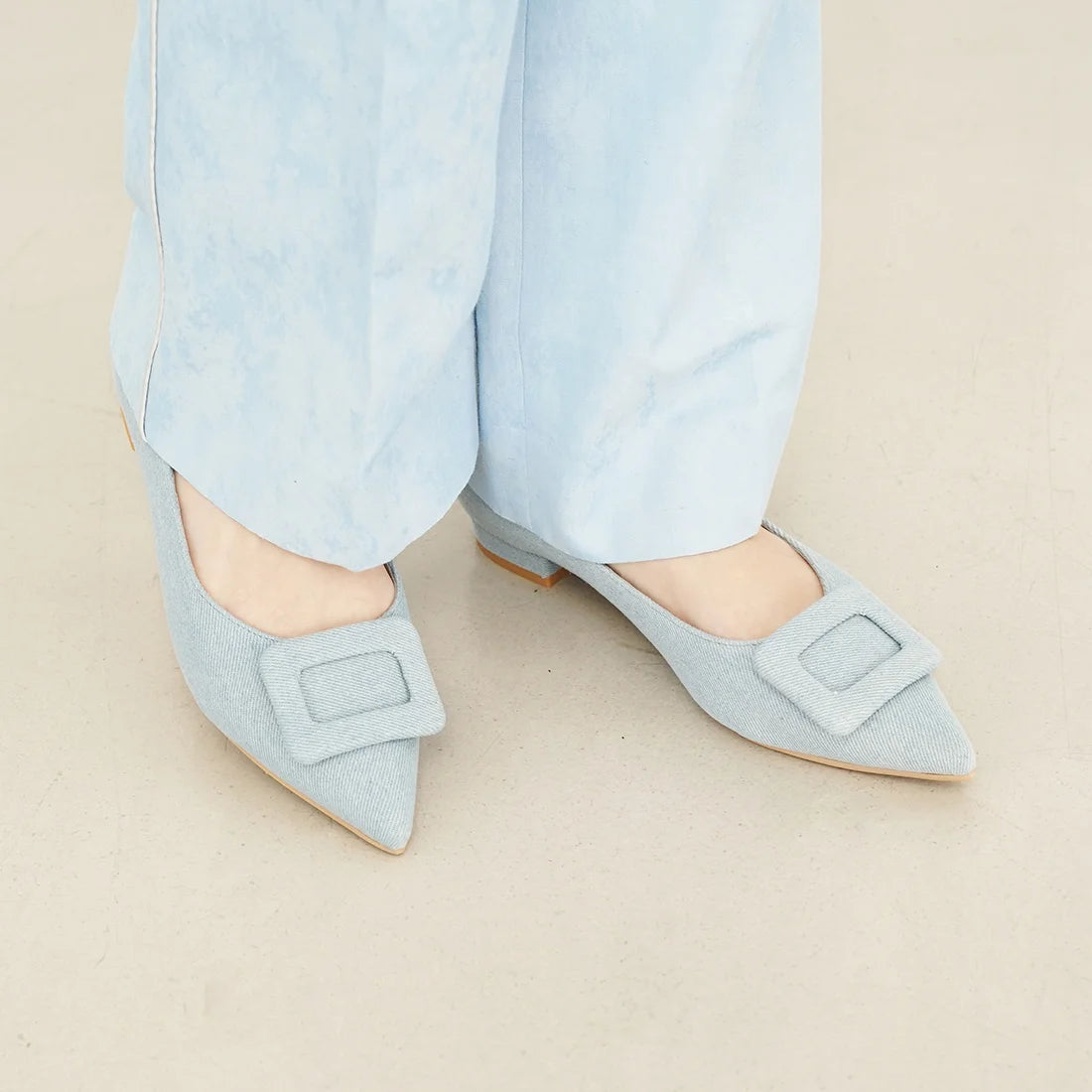 日本製 Launa lea 扣尖頭高跟鞋 (0459A) (鮭魚粉紅色 Z/C / Salmon pink Z/C)