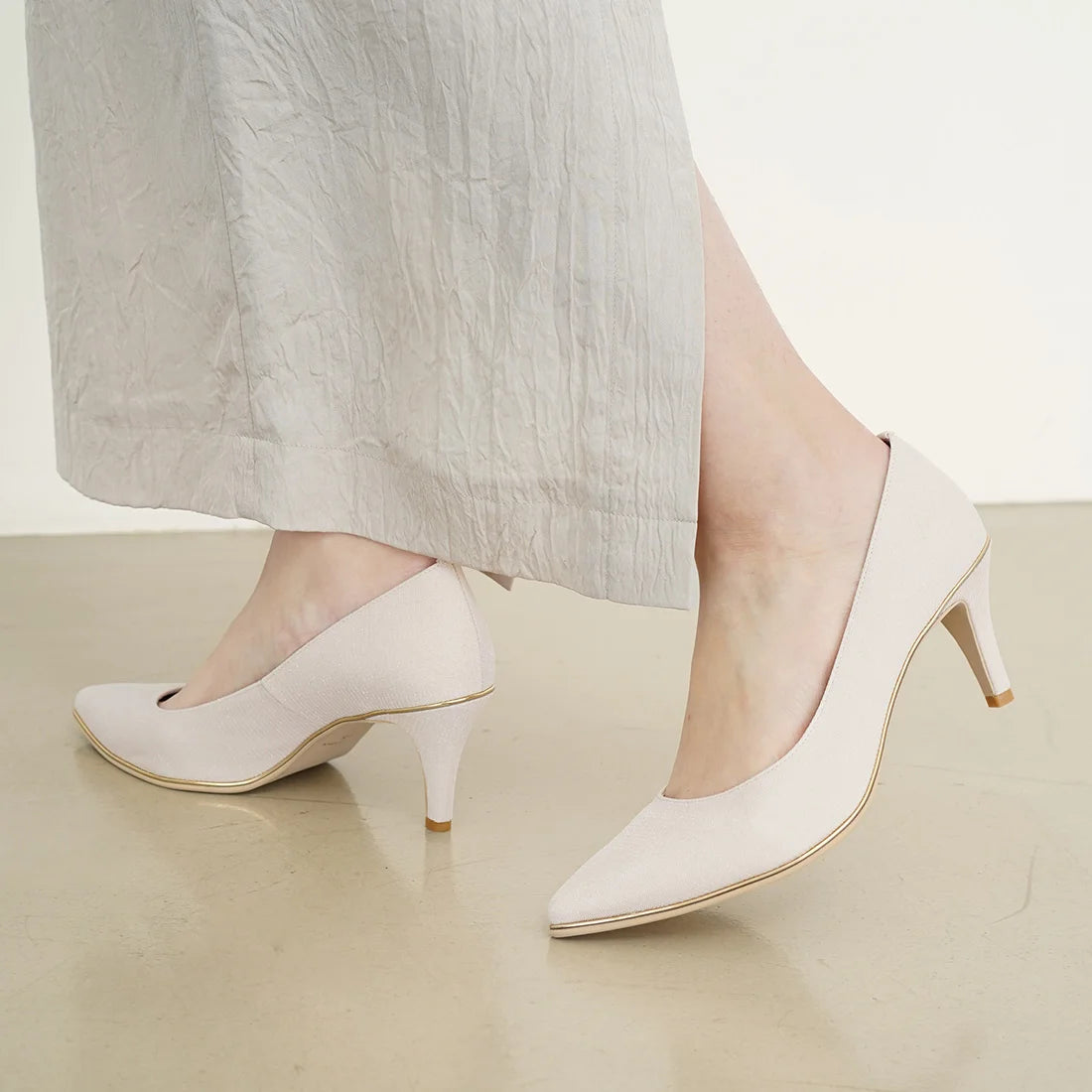日本製 Launa Lea Rich 7cm Gold Line高跟鞋 (80001E) (L 粉紅色 Z / L Pink Z)