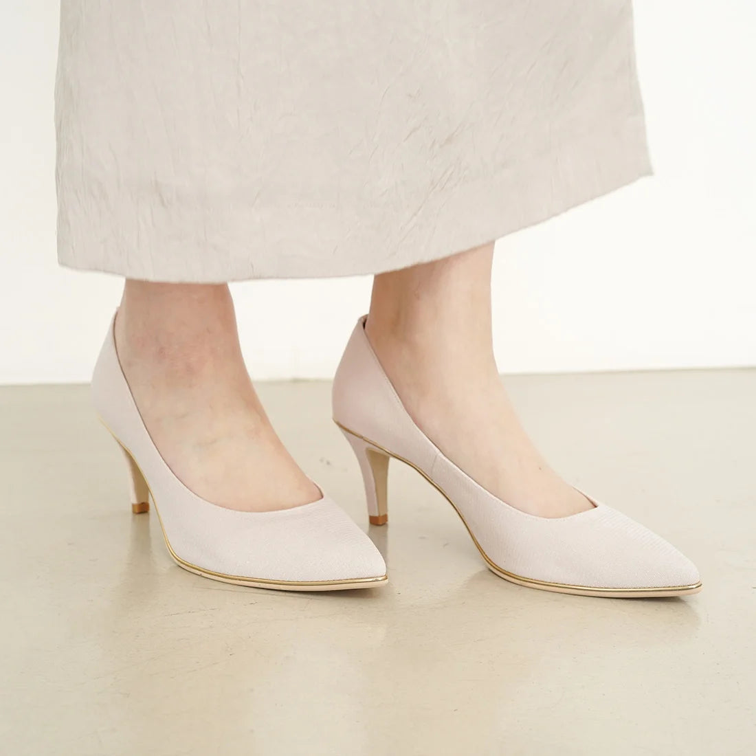 日本製 Launa Lea Rich 7cm Gold Line高跟鞋 (80001E) (L 粉紅色 Z / L Pink Z)