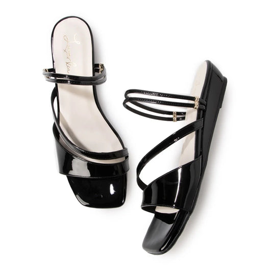 日本製 Launa Lea 2.5cm坡跟2 Way涼鞋 (605) (黑色Z / Black Z)
